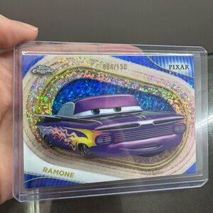 Topps Chrome Pixar Cars Ramone 084/150 card Mint Condition